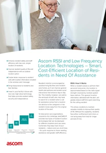 Ascom RSSI and Low Frequency
Location Technologies – Smart,
Cost-Efficient Location of 
Residents in Need Of Assistance