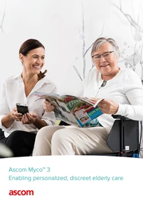 Ascom Myco™ 3 möjliggör 
personanpassad, diskret äldrevård
