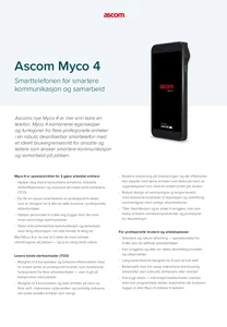 Ascom Myco 4 product sheet