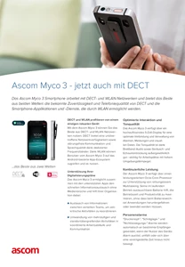 Ascom Myco 3 DECT Produktdatenblatt