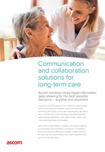 Communication
and collaboration
solutions for
long-term care