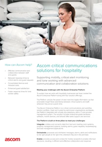 Ascom solutions
for hospitality