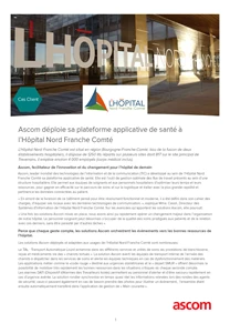 Ascom déploie sa plateforme applicative de santé à l’Hôpital Nord Franche Comté